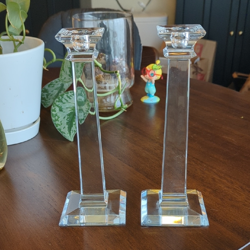 Elegant Crystal Candle Holders